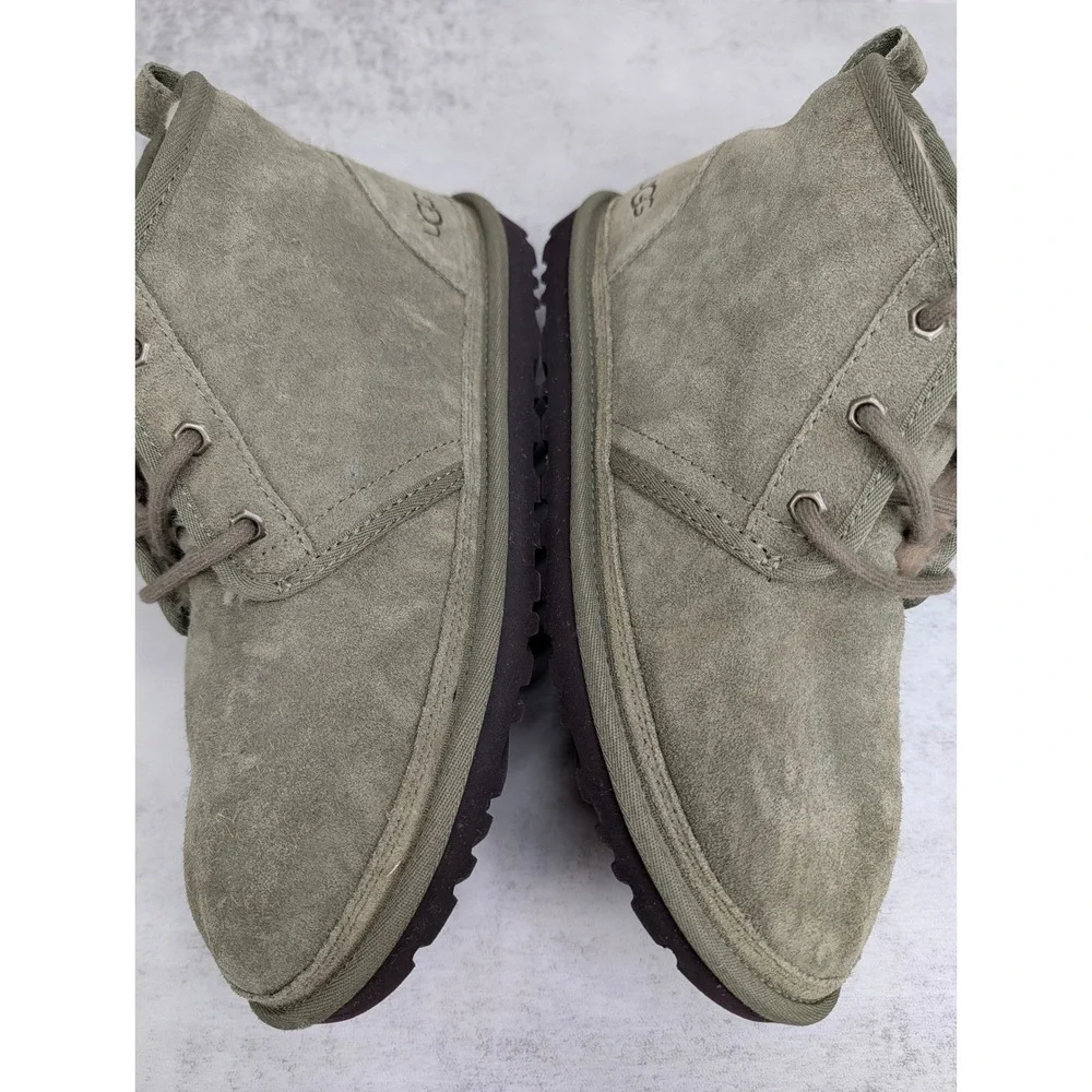 UGG Mens Neumel Chukka Boots Size 8 Olive Suede‎ Lace Up 3236